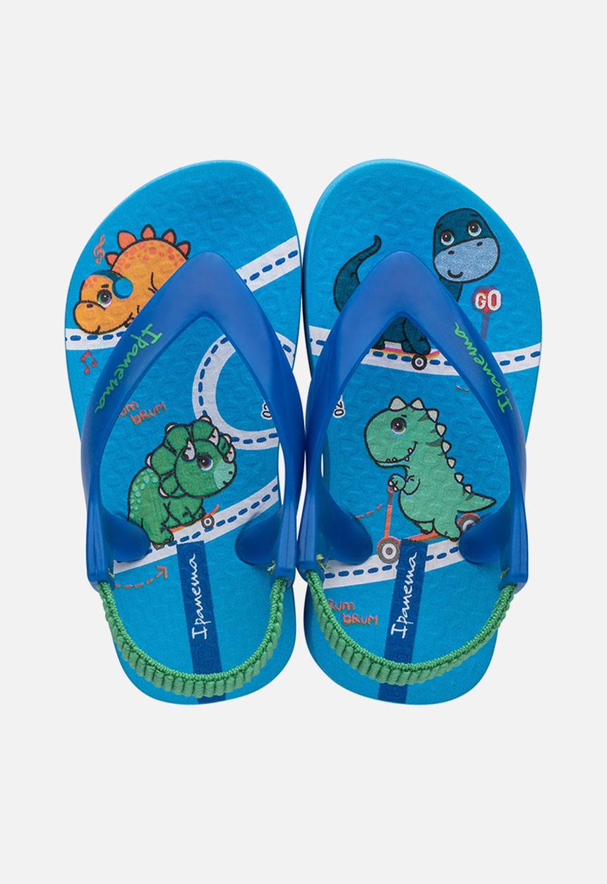 Ipanema - Boys dino toddler flip flops - blue