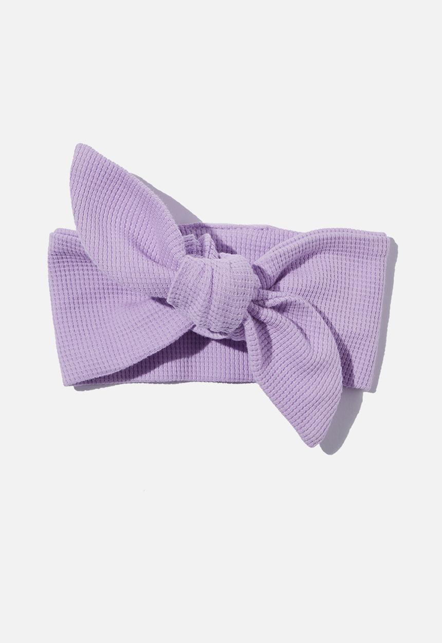 Cotton On - The waffle bow tie headband - lilac drop
