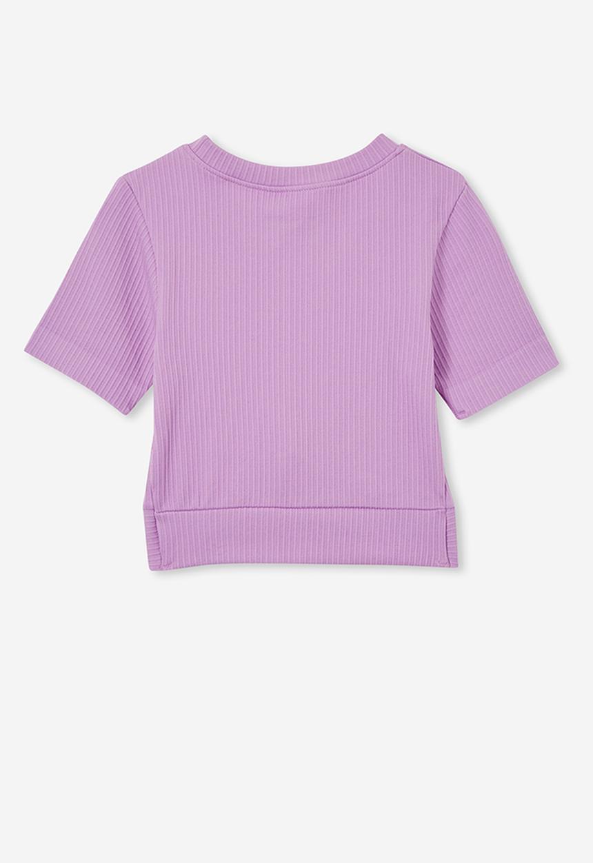 Cotton On - Madison short sleeve twist top - lavender dreams
