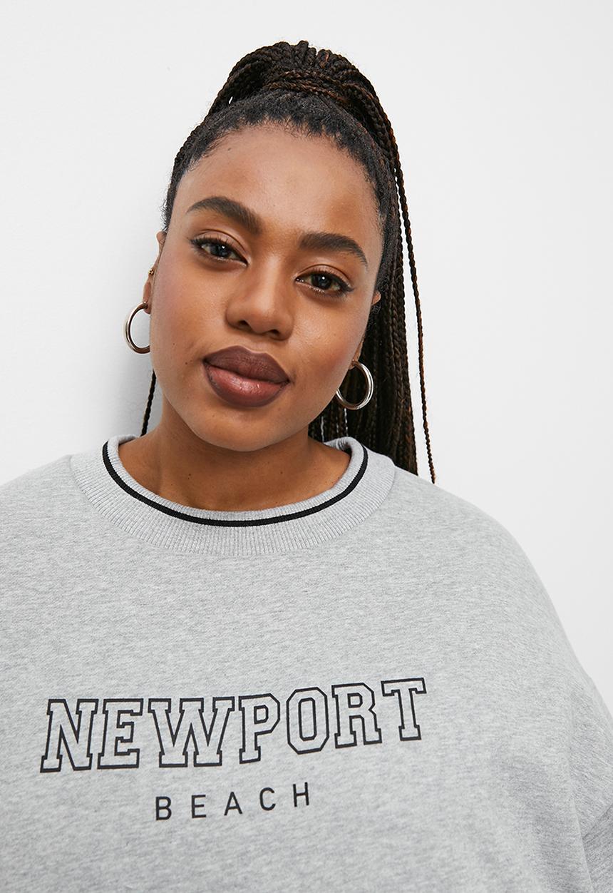 Blake - Graphic crew sweat dress - grey 