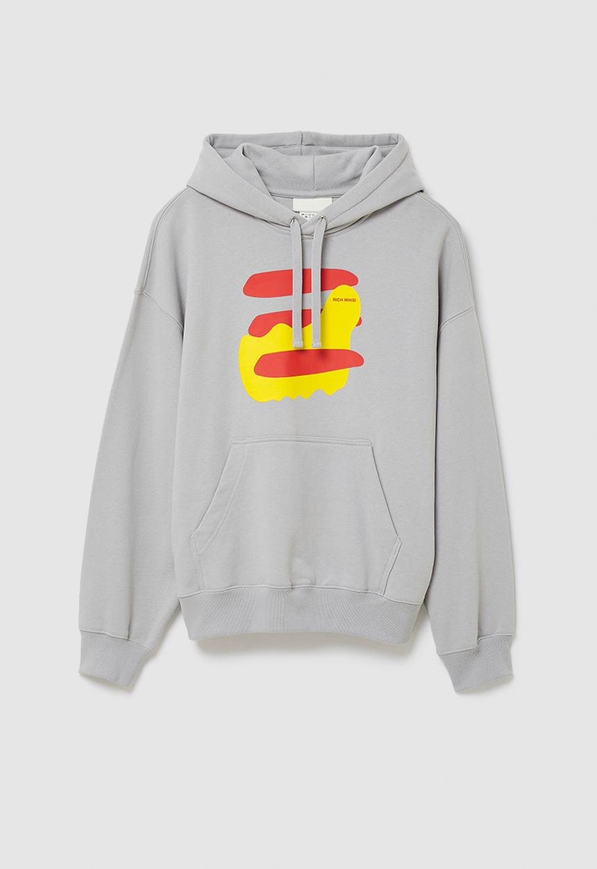 H&M - RICH MNISI x H&M: Oversized fit cotton hoodie - grey