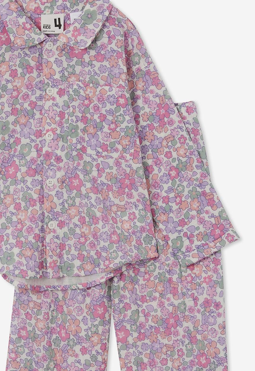 Cotton On - Alice long sleeve pyjama set - vanilla/popcorn floral