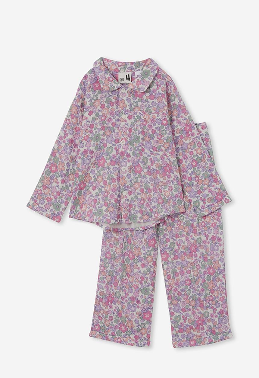 Cotton On - Alice long sleeve pyjama set - vanilla/popcorn floral