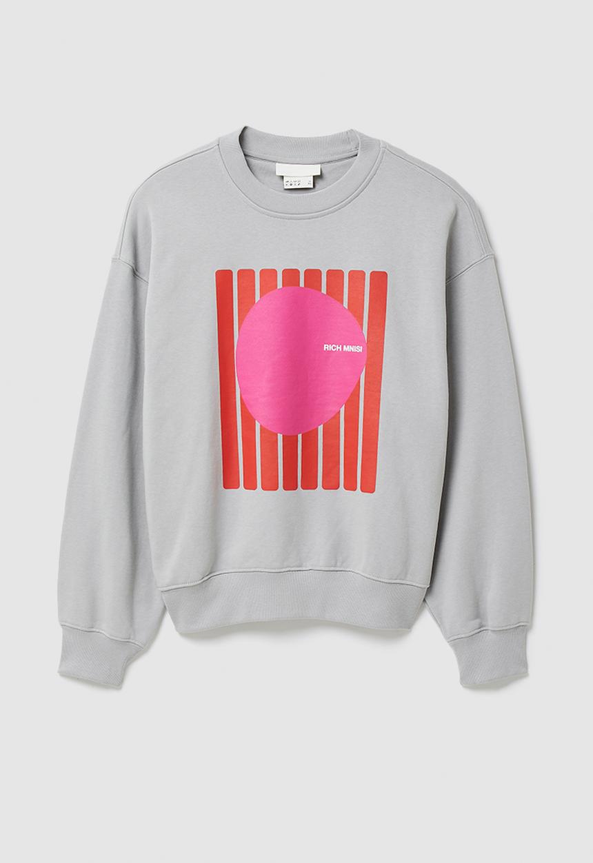 H&M - RICH MNISI x H&M: Oversized fit cotton sweatshirt - grey