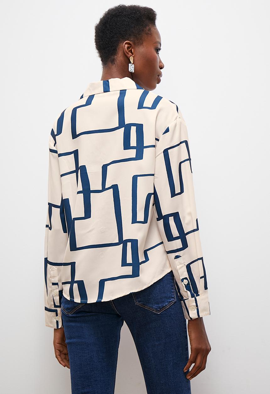 edit - Structured shirt - neutral & navy
