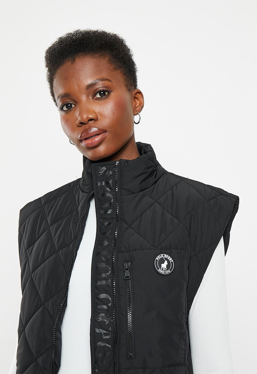 POLO - Wmn sport sleeveless puffer jacket - black