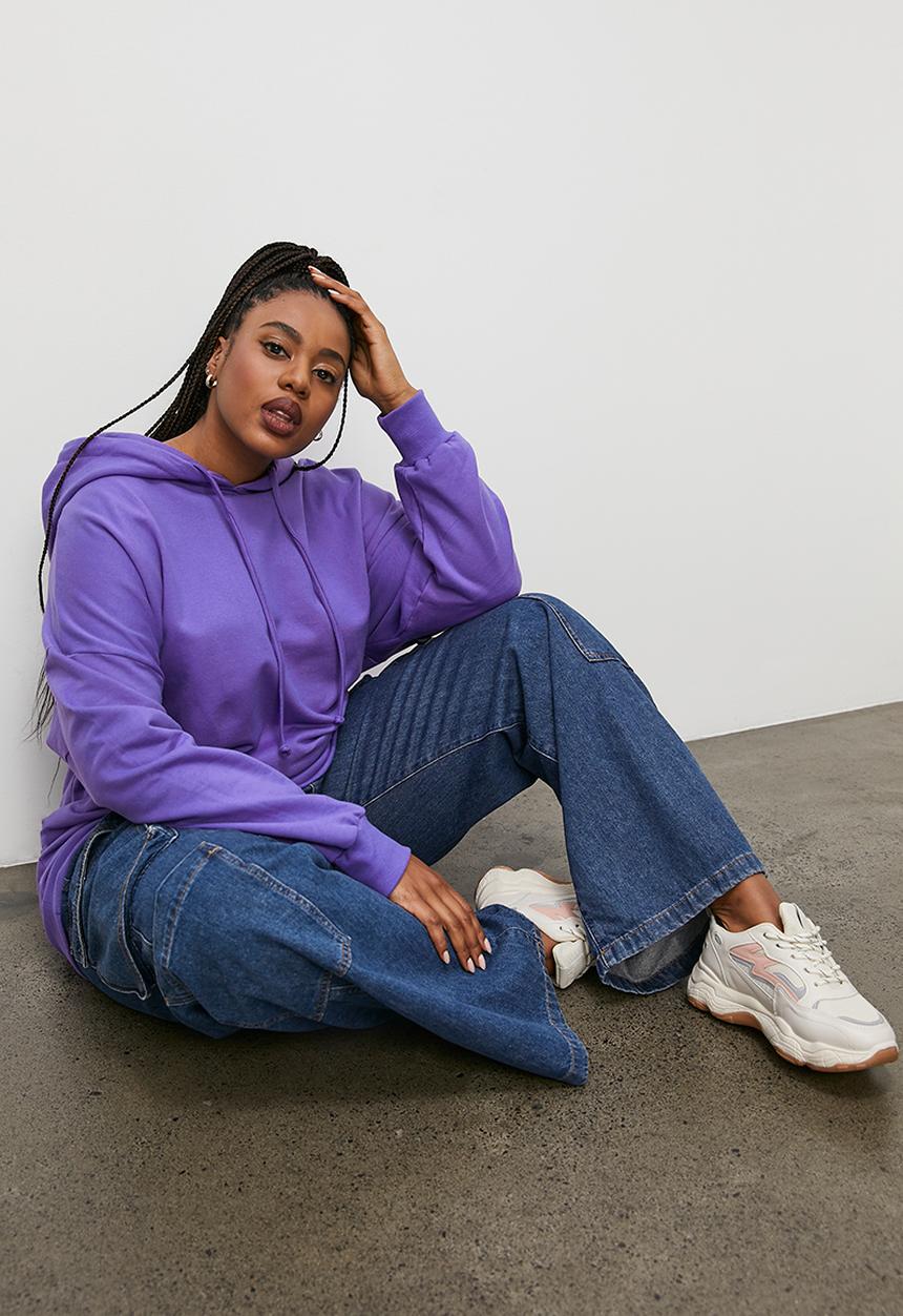 Blake - Slouch hoodie - purple1