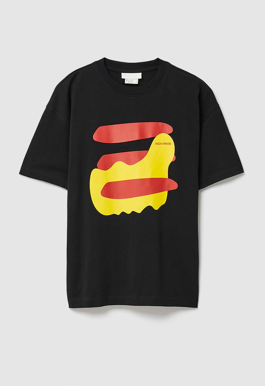 H&M - RICH MNISI x H&M: Oversized fit cotton T-shirt - black