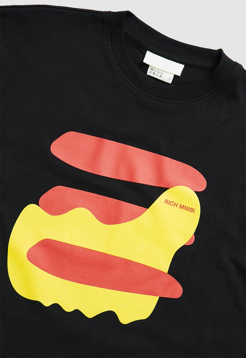 H&M - RICH MNISI x H&M: Oversized fit cotton T-shirt - black