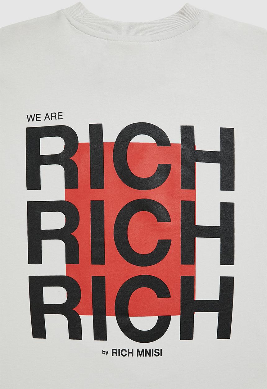 H&M - RICH MNISI x H&M: Oversized fit cotton T-shirt - light grey
