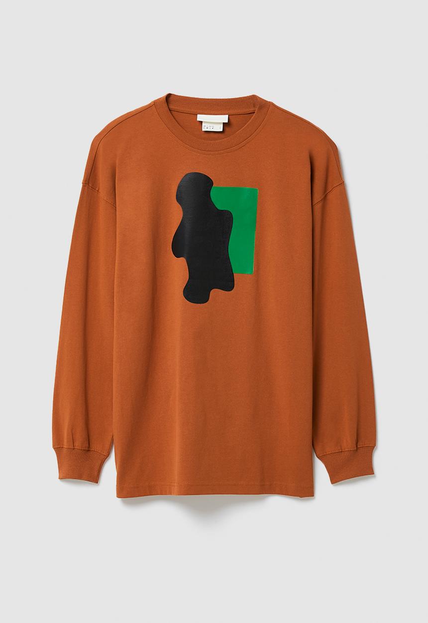 H&M - RICH MNISI x H&M: Oversized fit cotton top - burnt orange