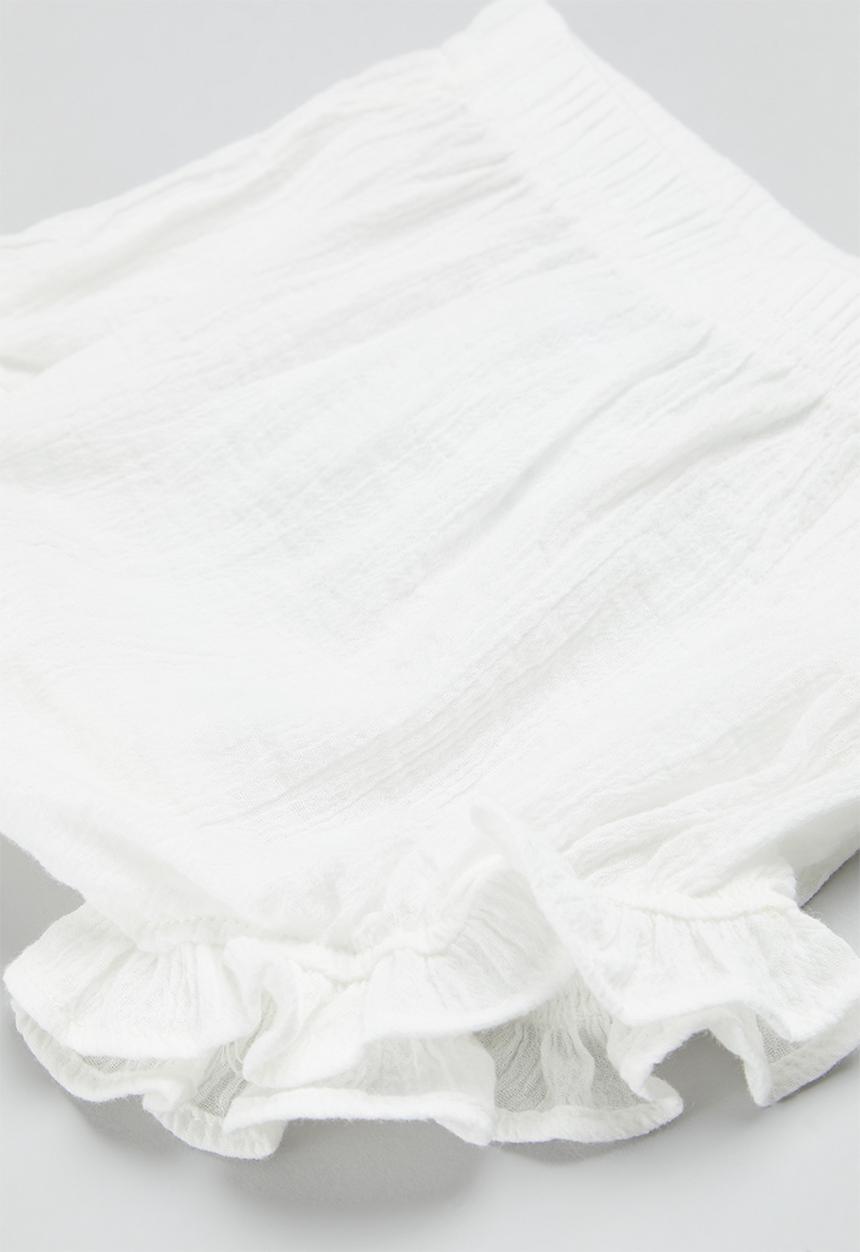 Pop Candy - Ruffle shorts - white