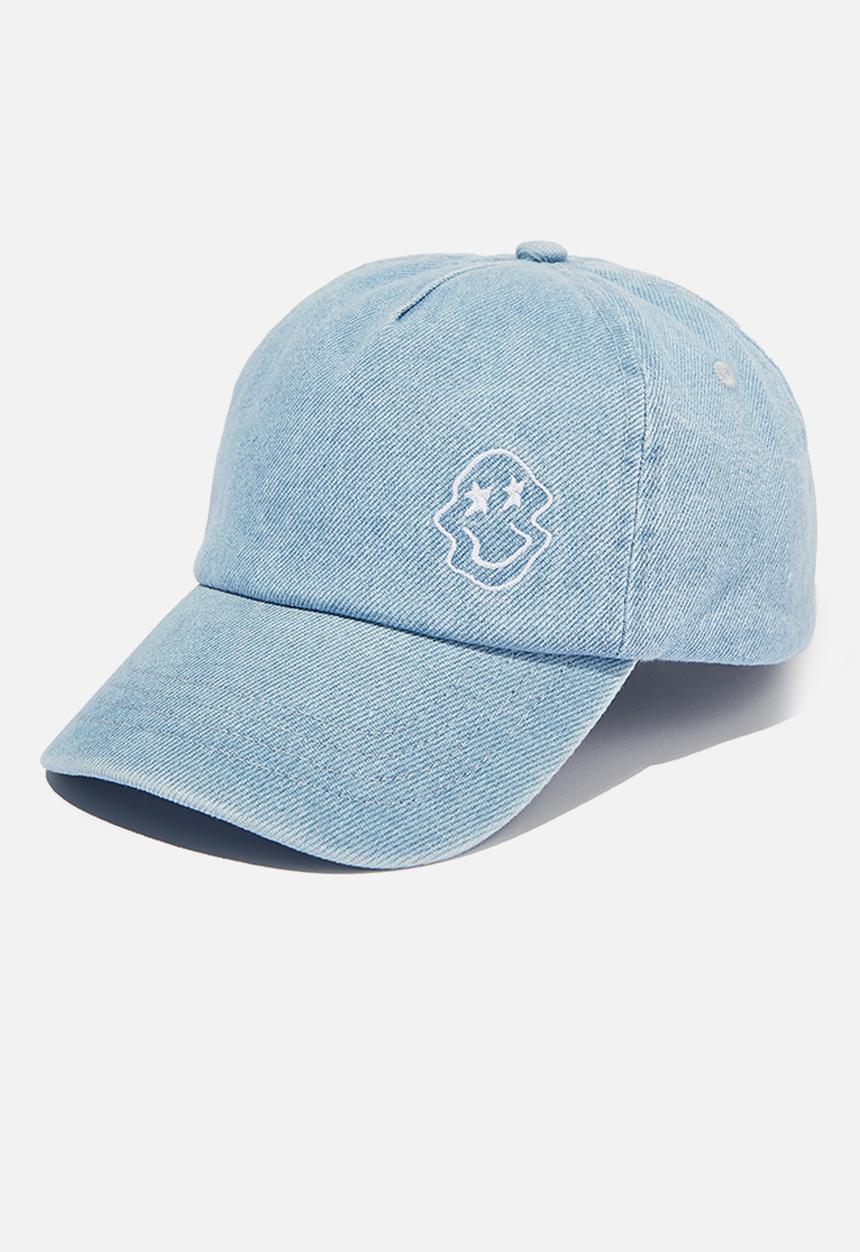 Cotton On - Kids lenny cap - denim/star smiley