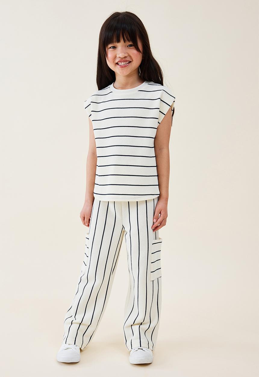 Cotton On - Erika pant - dark vanilla/navy blazer stripe