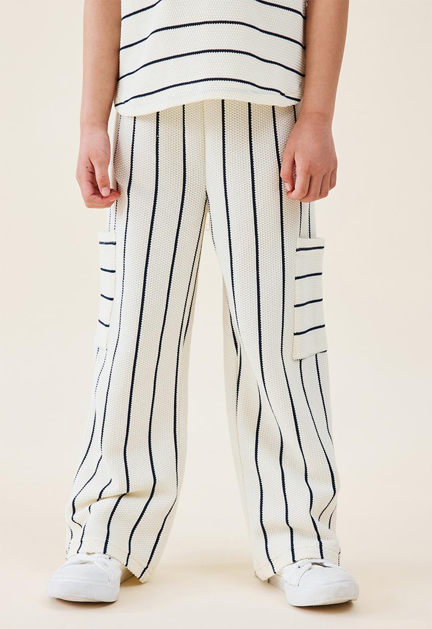 Cotton On - Erika pant - dark vanilla/navy blazer stripe