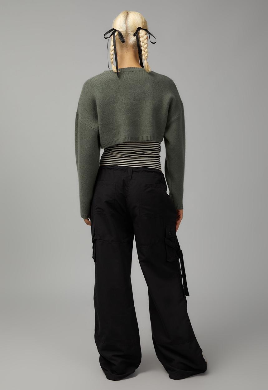 Factorie - Strappy utility pant - black