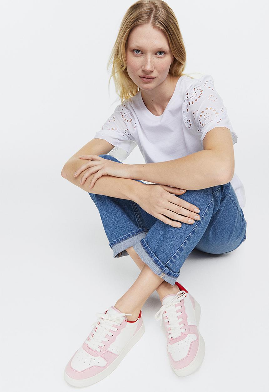 H&M - Trainers - white/block-coloured 