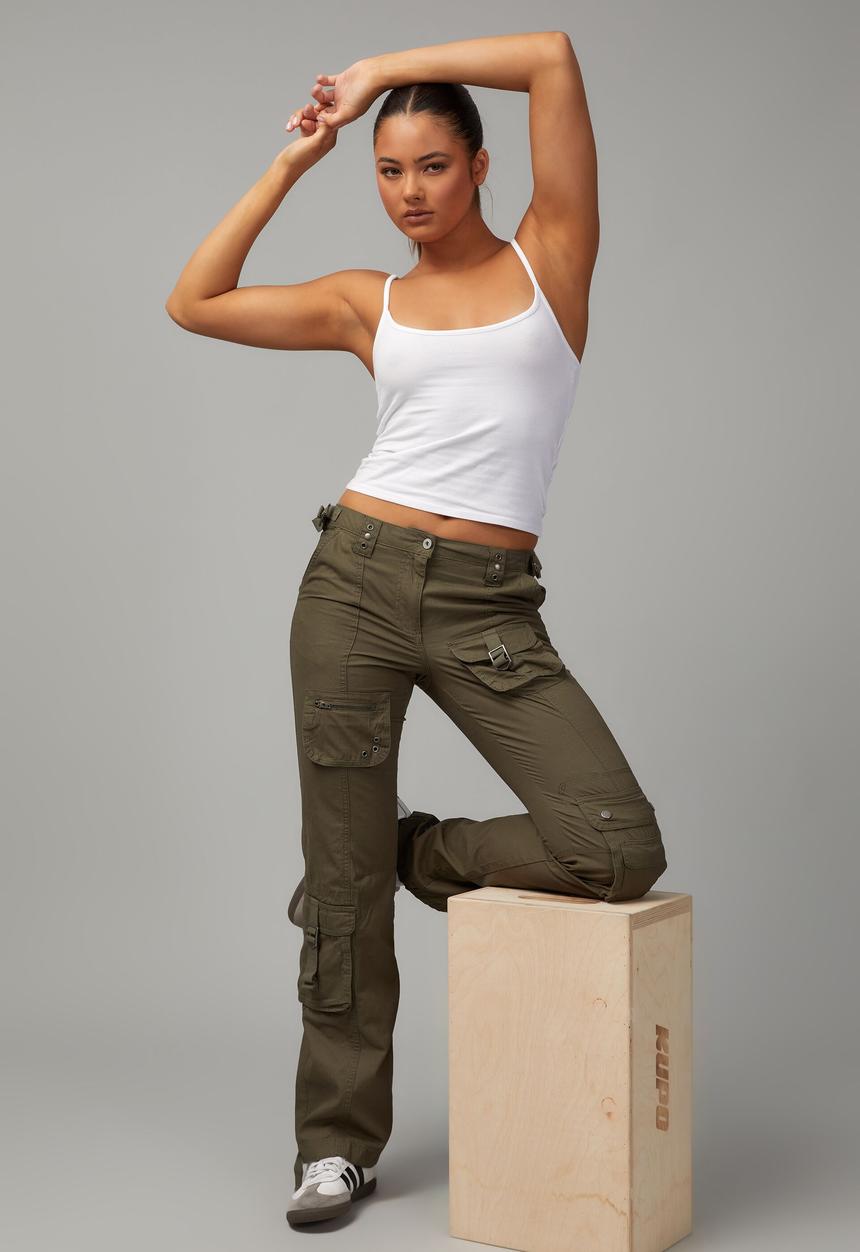 Factorie - Straight leg pocket pant - khaki