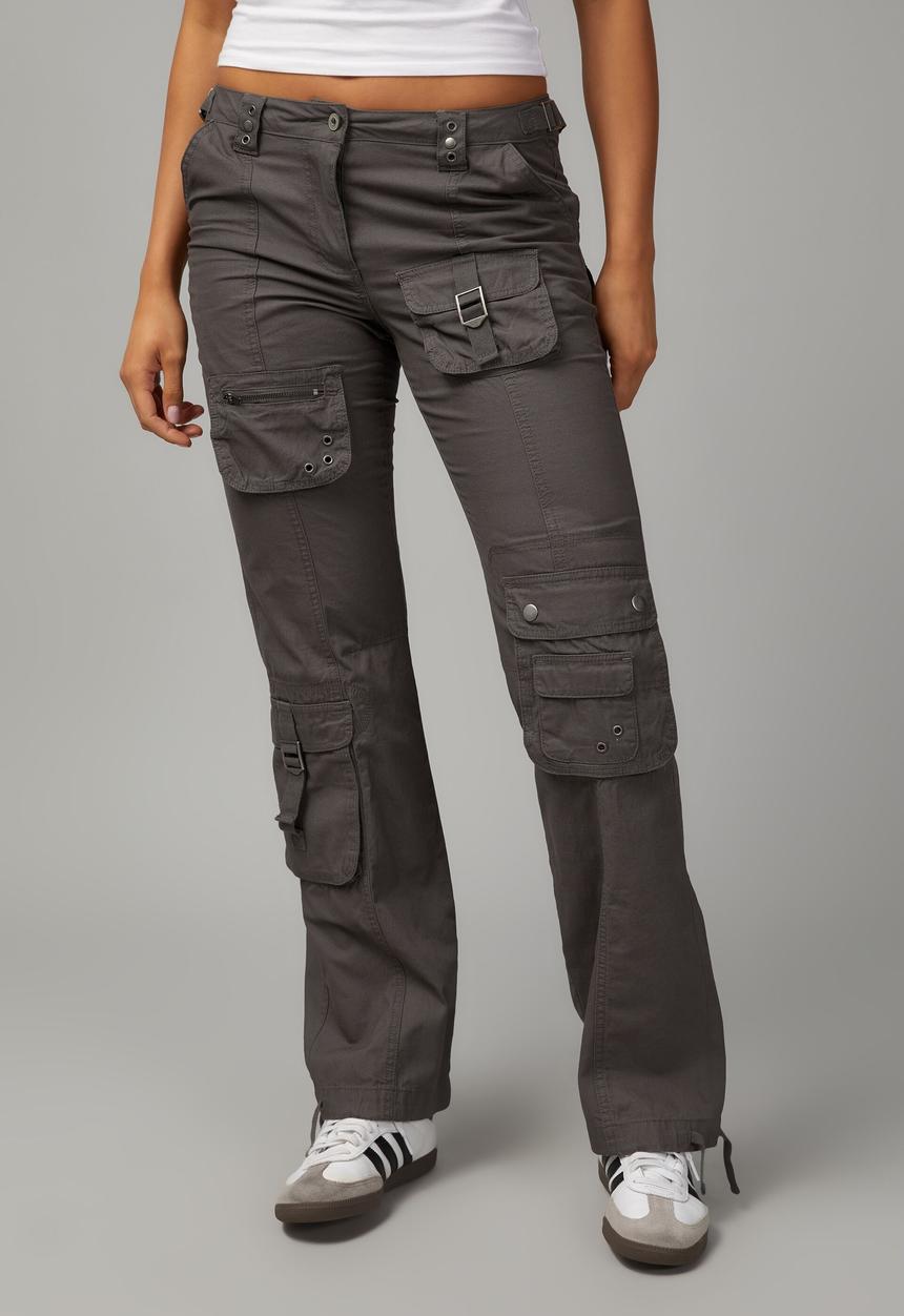 Factorie - Straight leg pocket pant - charcoal