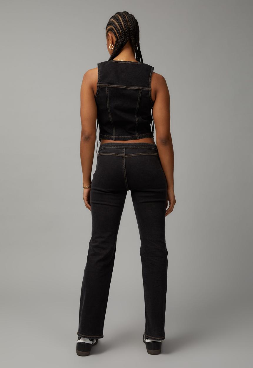 Factorie - Low rise boot leg jean - black
