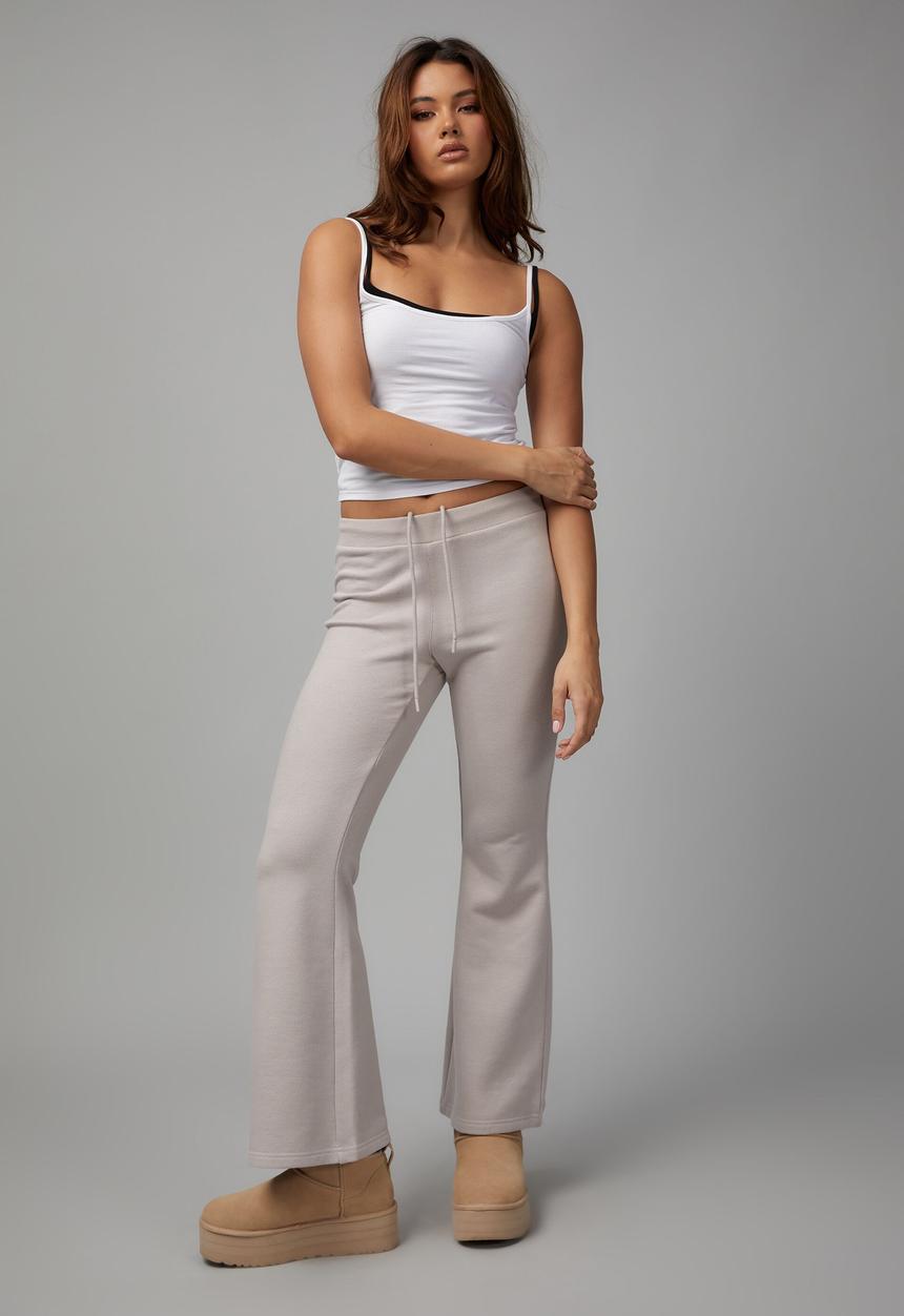 Factorie - Kick flare trackpant - soft neutral