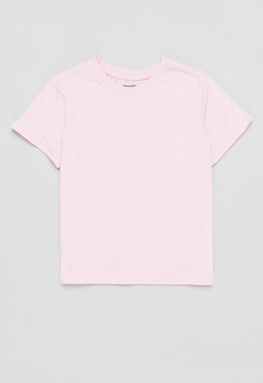 Pop Candy - Girls 2 pack basic tees - pink & milk