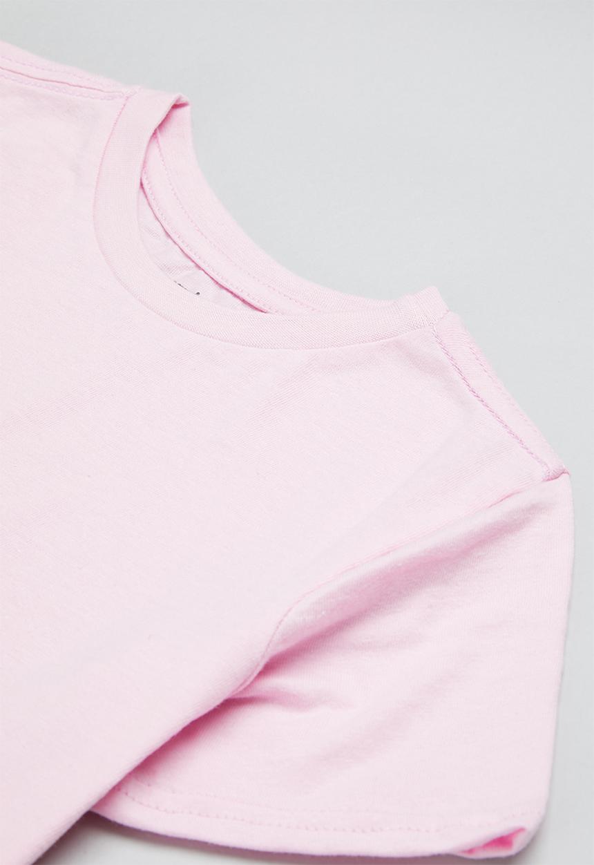 Pop Candy - Girls 2 pack basic tees - pink & milk