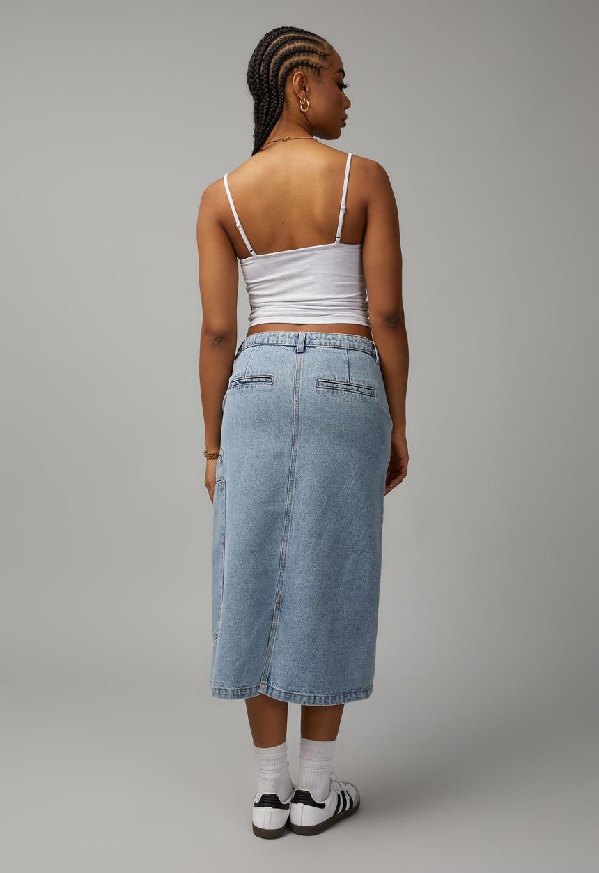 Factorie - Denim midi skirt - 90s blue