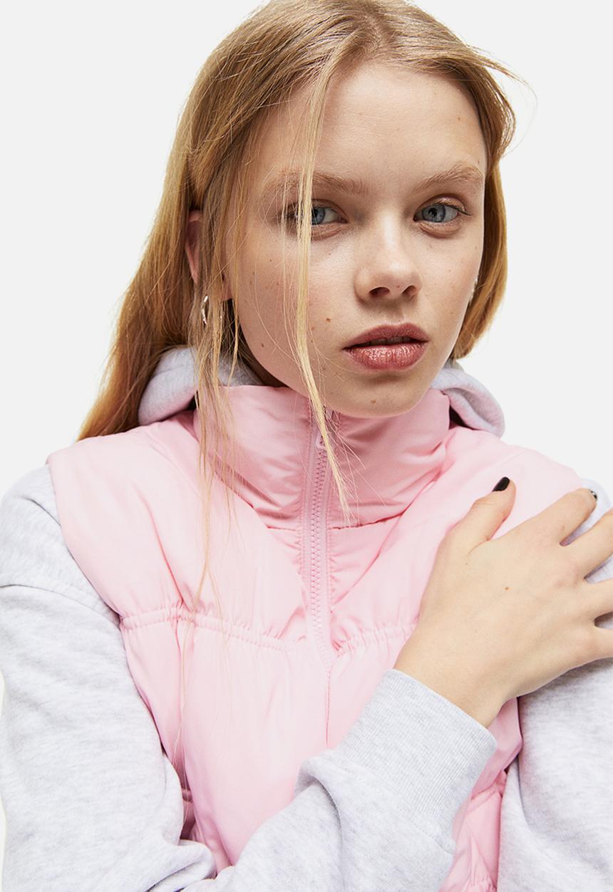 H&M - Puffer gilet - light pink