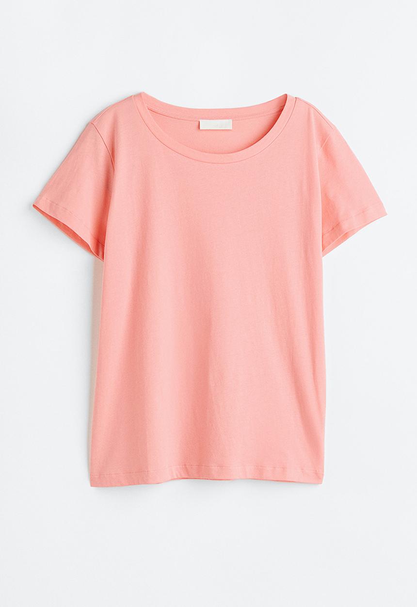 H&M - Cotton t-shirt - peach pink 