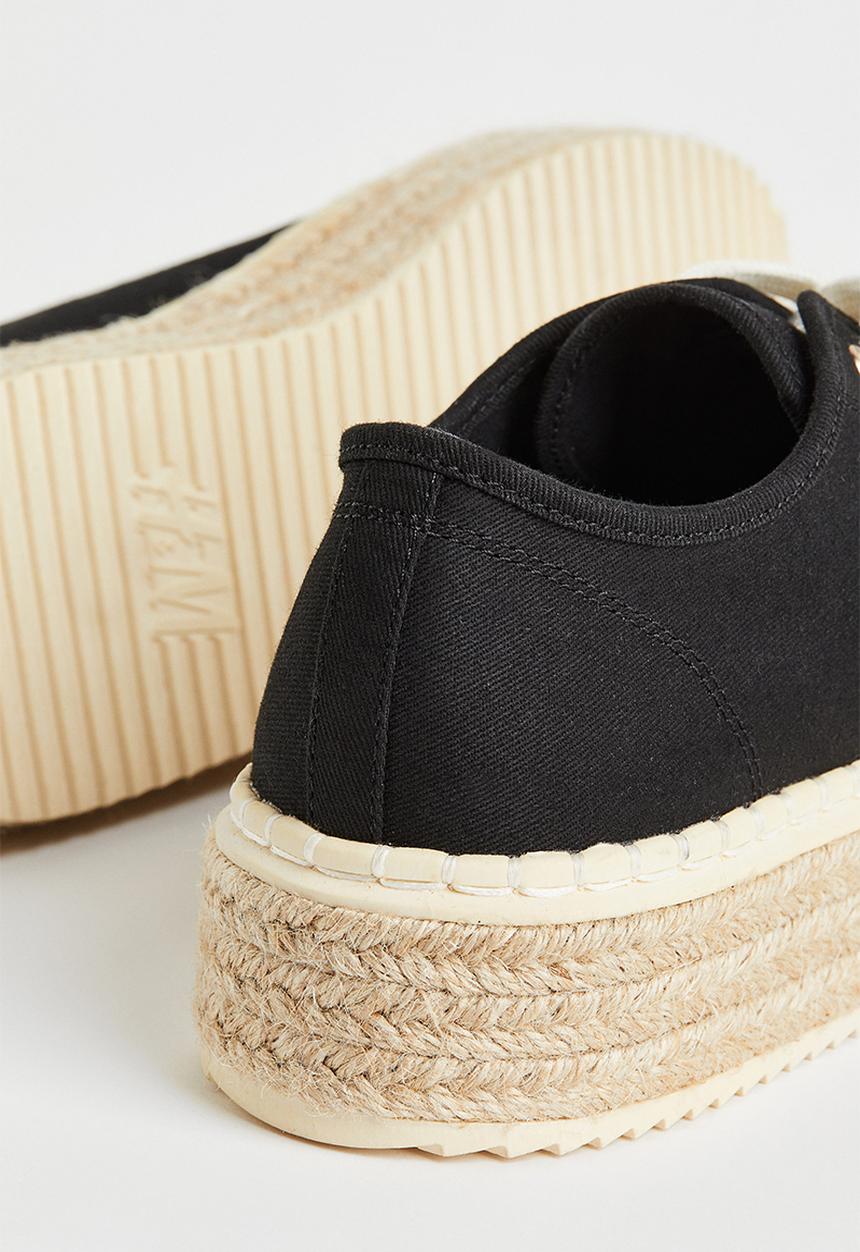 H&M - Espadrille trainers - black