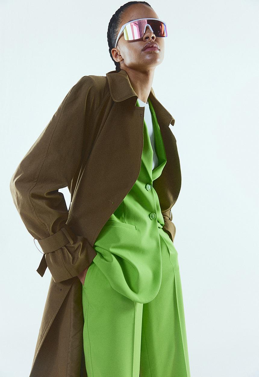 H&M - Single-breasted blazer - lime green 