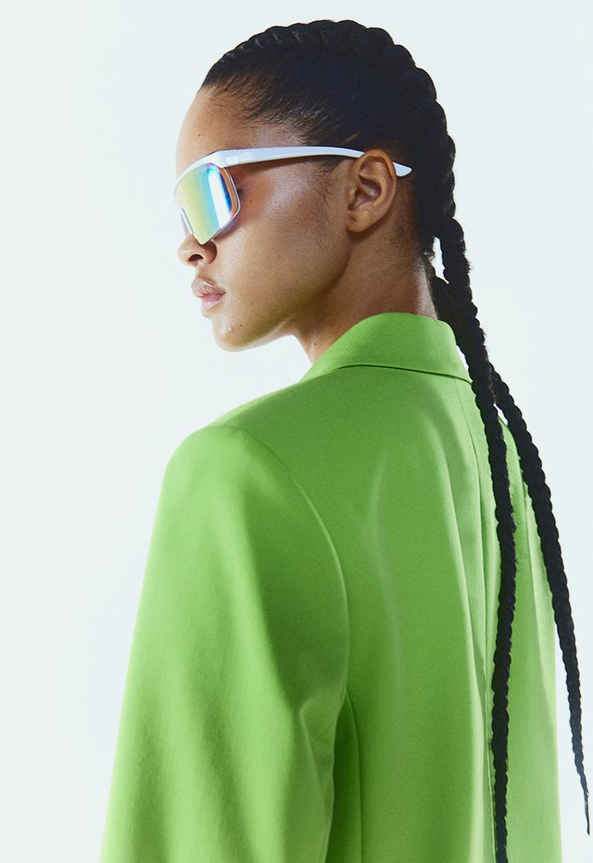 H&M - Single-breasted blazer - lime green 