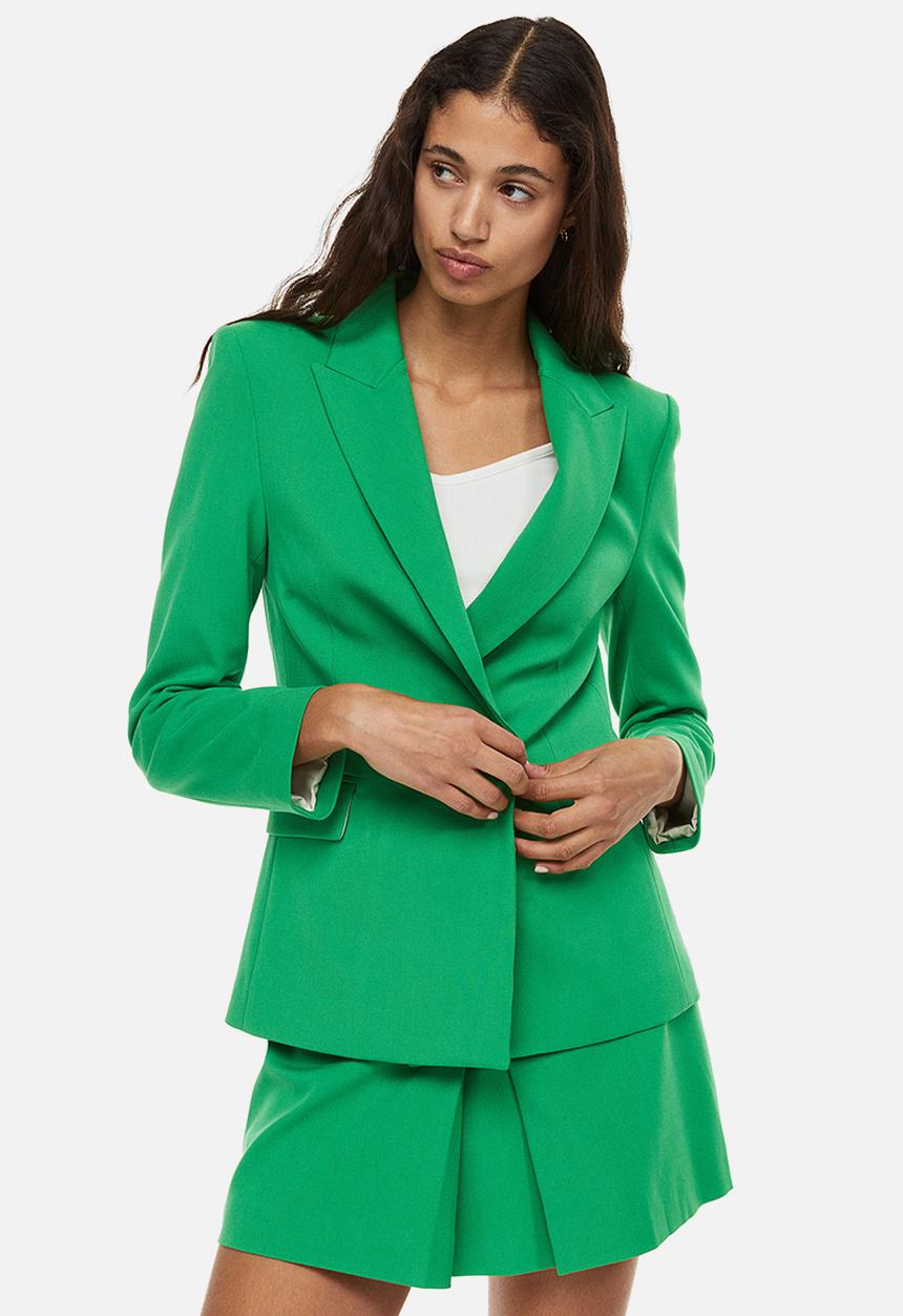 H&M - Double-breasted blazer - green