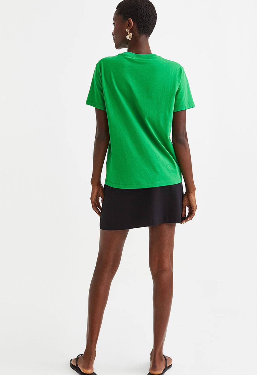 H&M - Cotton T-shirt - green