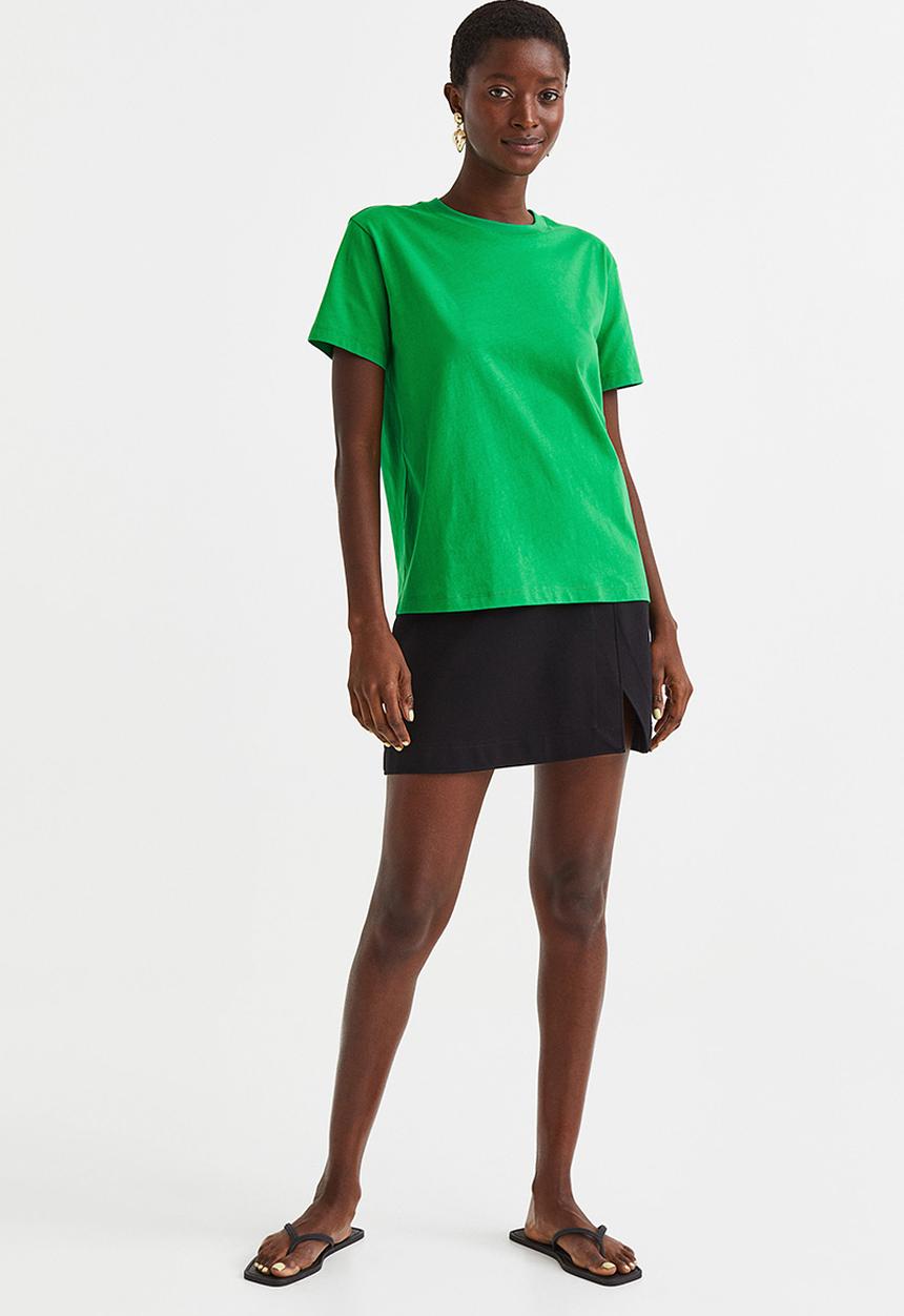 H&M - Cotton T-shirt - green