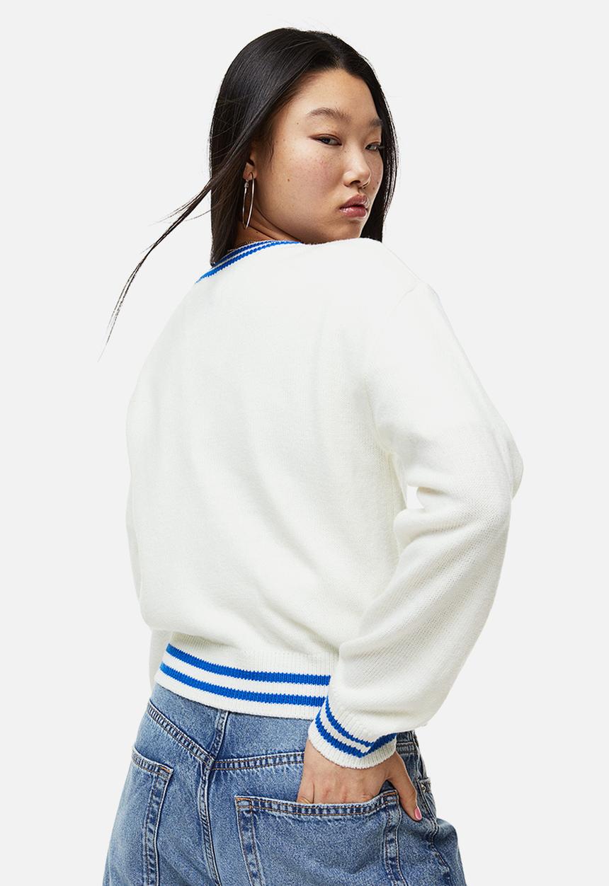 H&M - Motif-front jumper - white