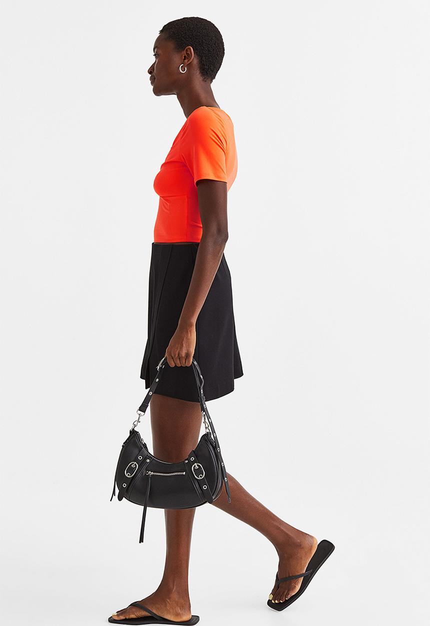 H&M - Twisted-detail cropped top - orange