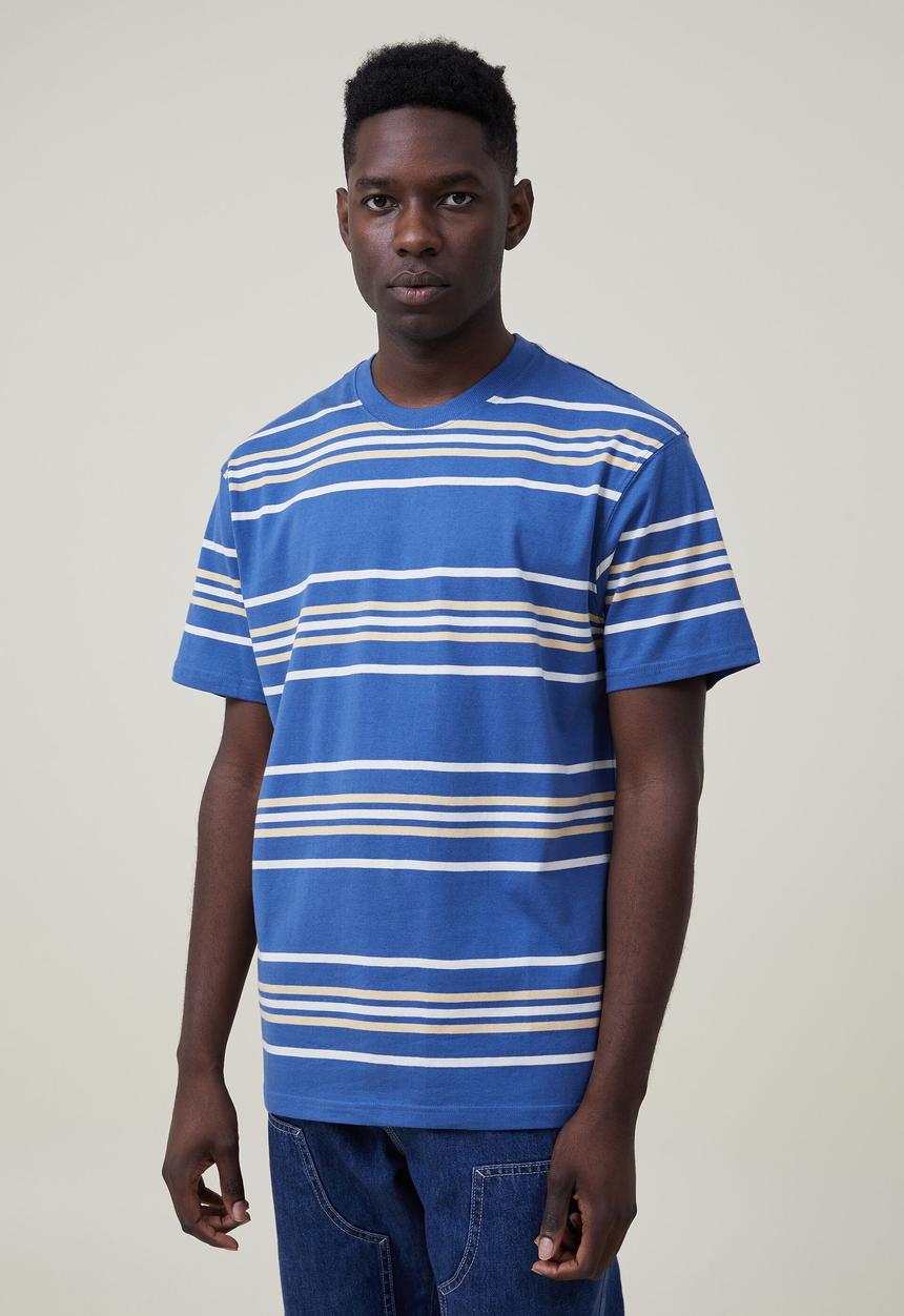Cotton On - Loose fit stripe T-shirt - blue noughties stripe