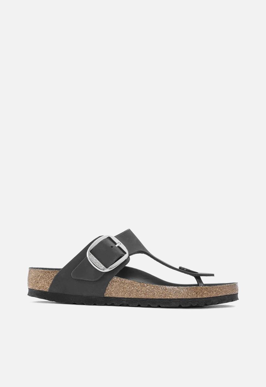 Birkenstock - Gizeh big buckle oiled leather regular - black