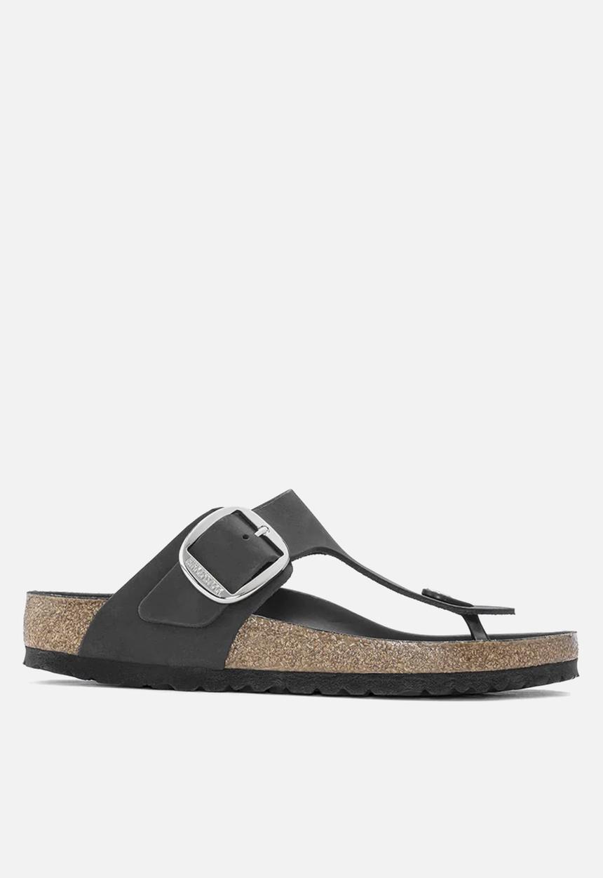 Birkenstock - Gizeh big buckle oiled leather regular - black