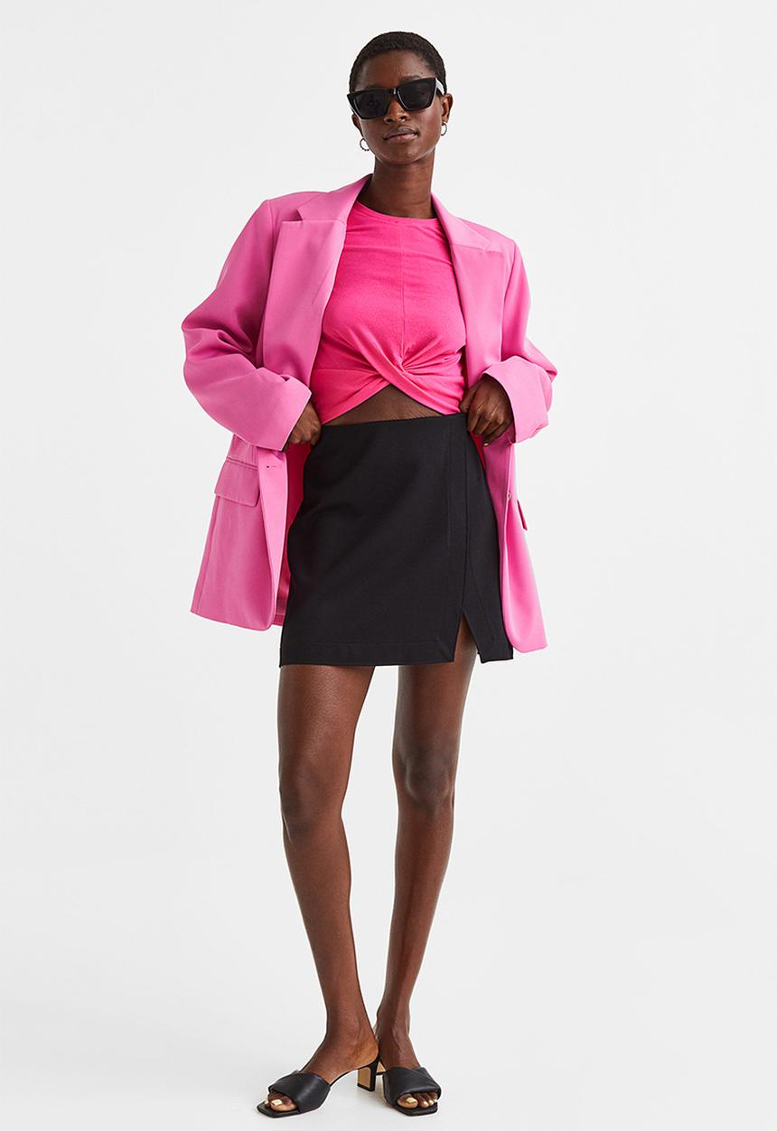 H&M - Twist-detail top - pink