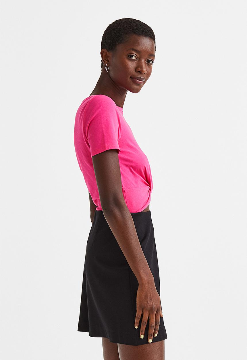 H&M - Twist-detail top - pink