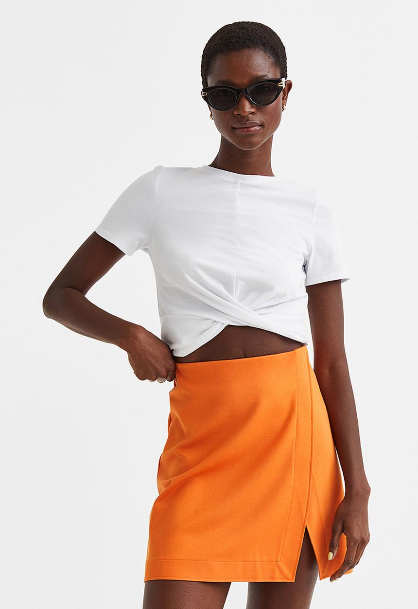 H&M - Twist-detail top - white