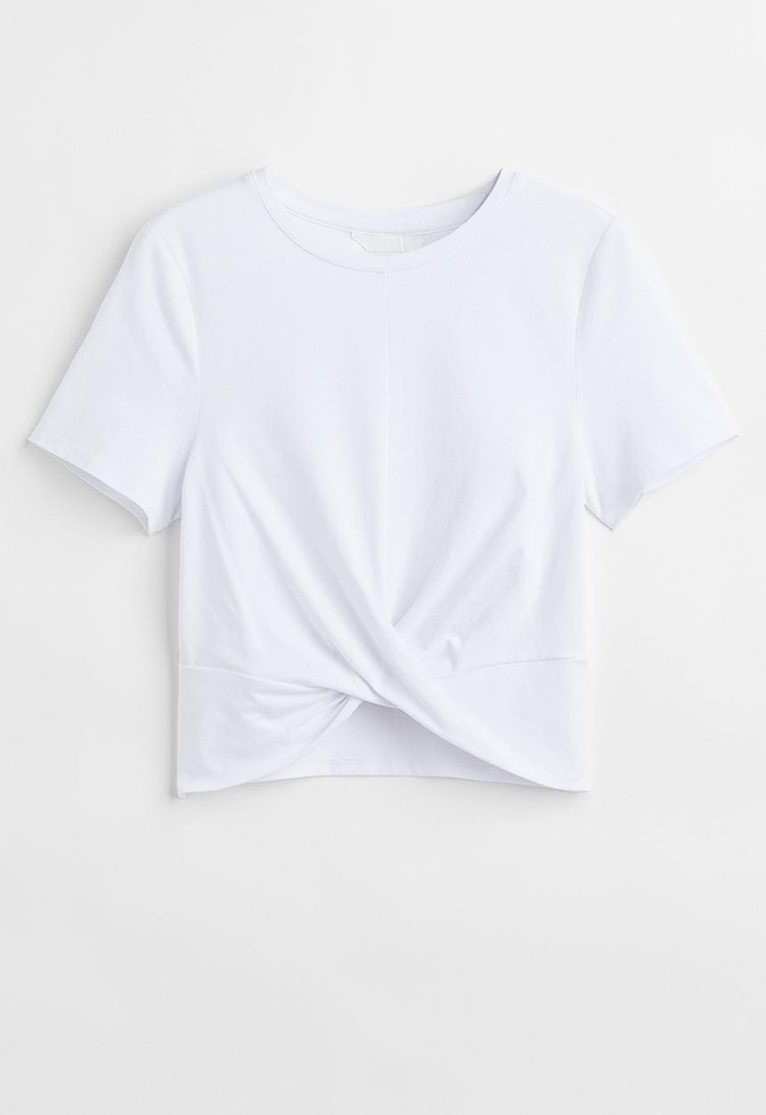 H&M - Twist-detail top - white