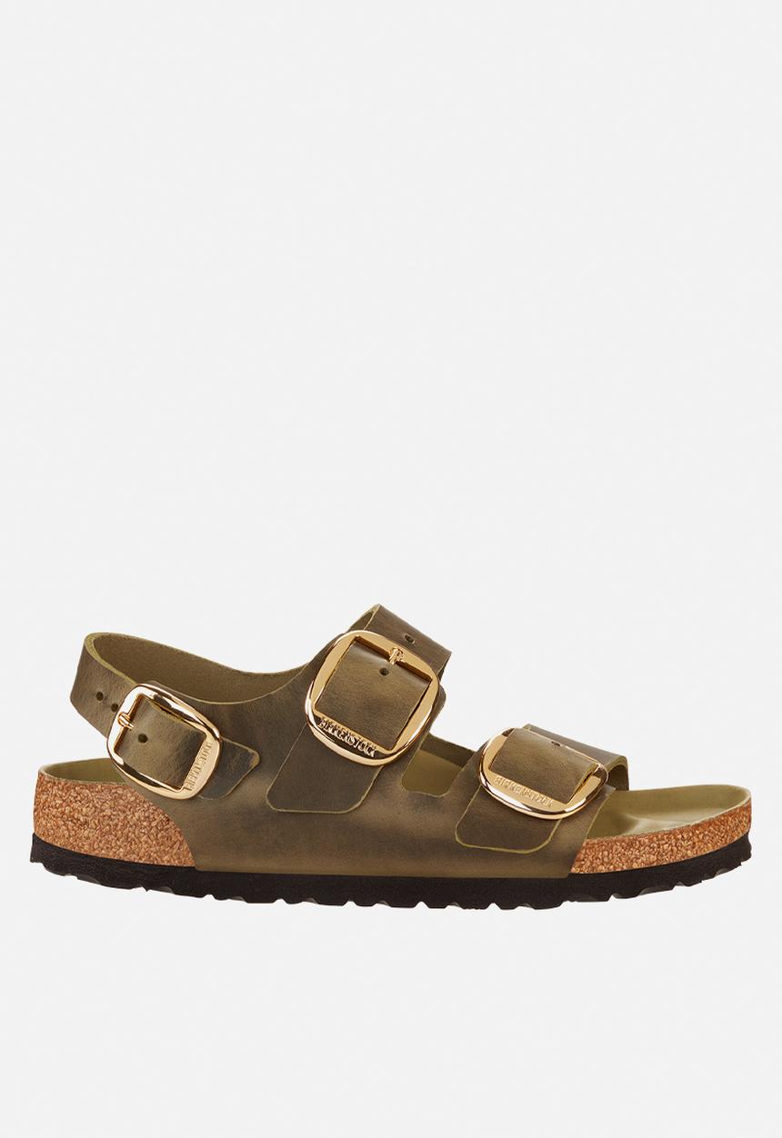 Birkenstock - Milano big buckle oiled leather regular - green olive