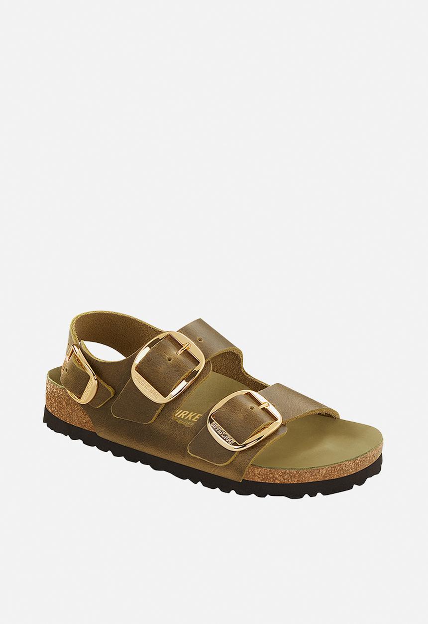 Birkenstock - Milano big buckle oiled leather regular - green olive