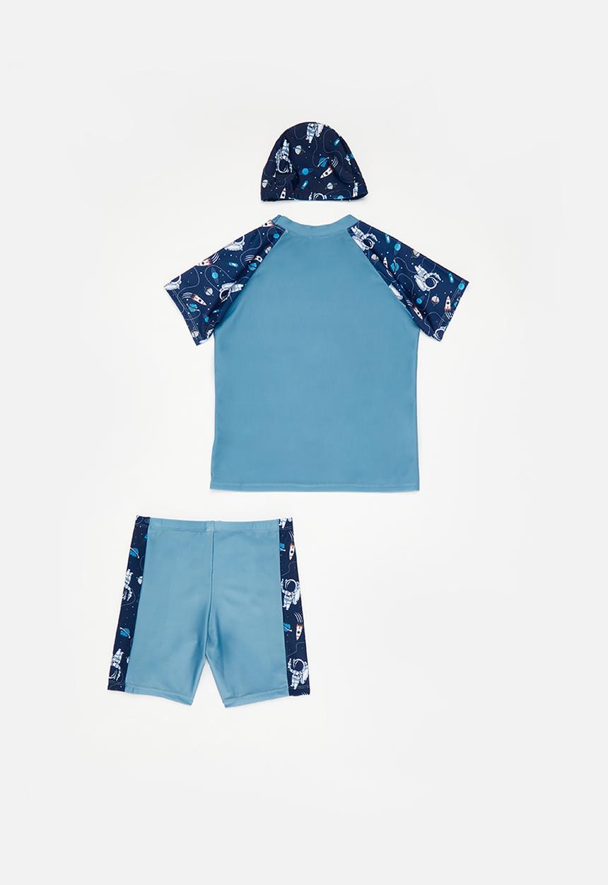 Pop Candy - Boys swim set with cap - light blue