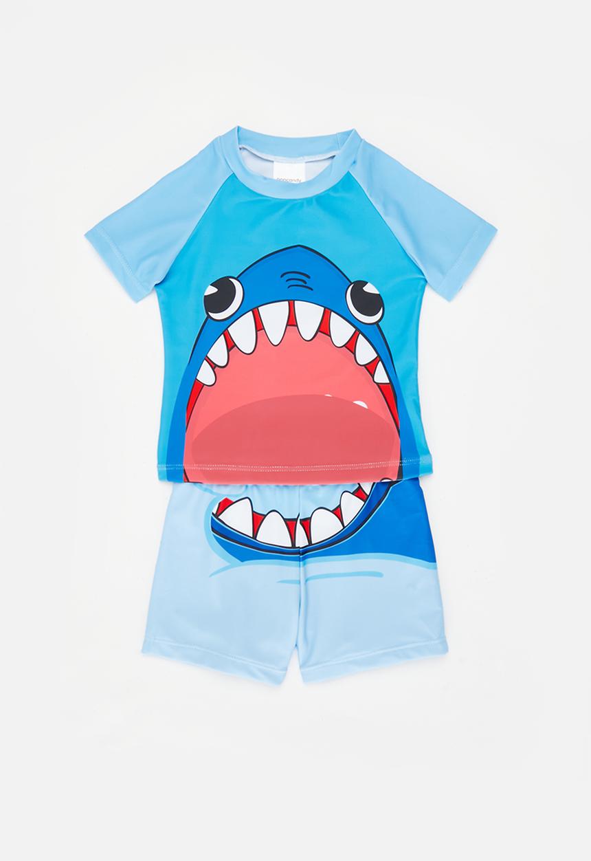 Pop Candy - Boys swim set - light blue and red