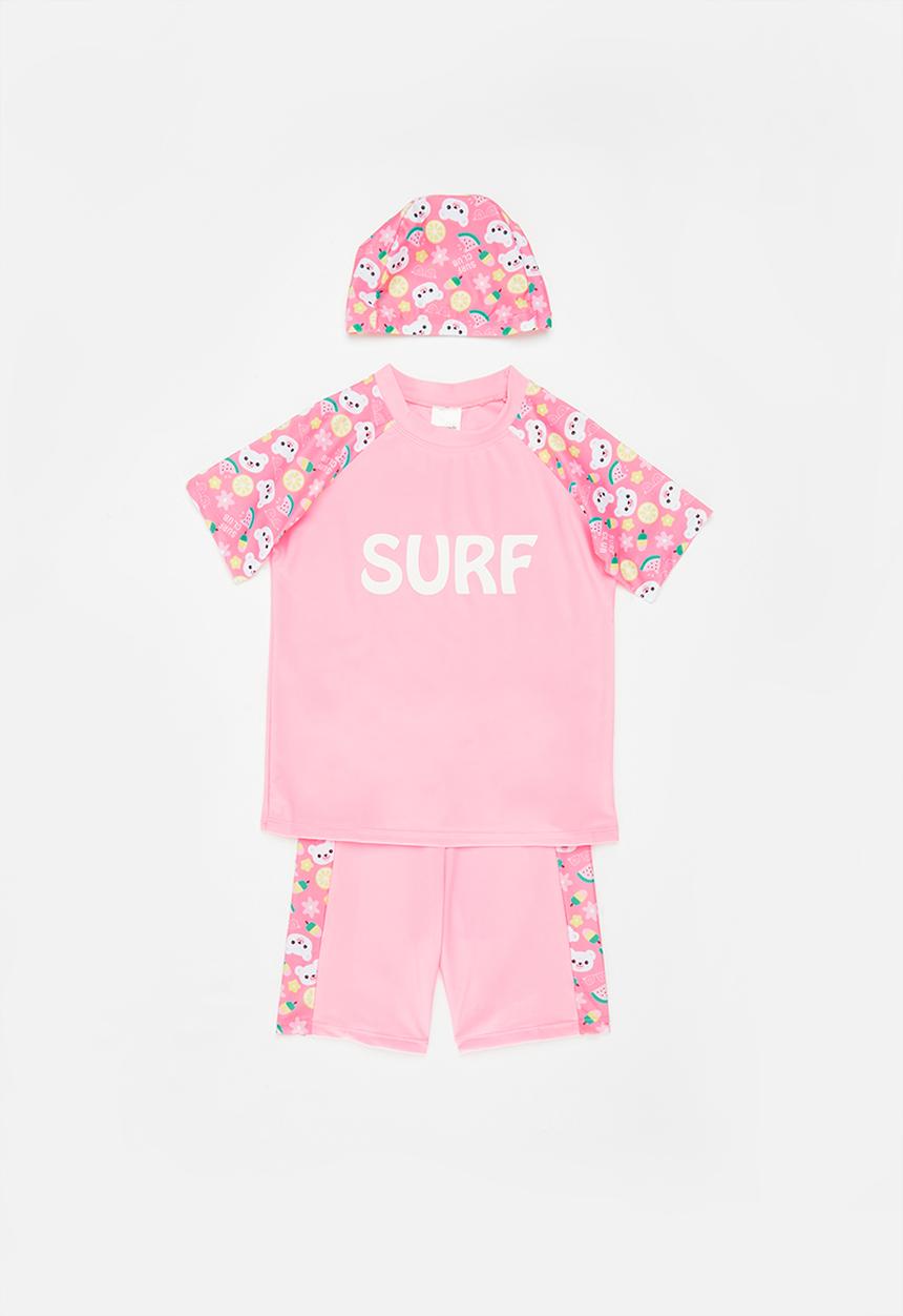 Pop Candy - Girls Swim set with cap - pink